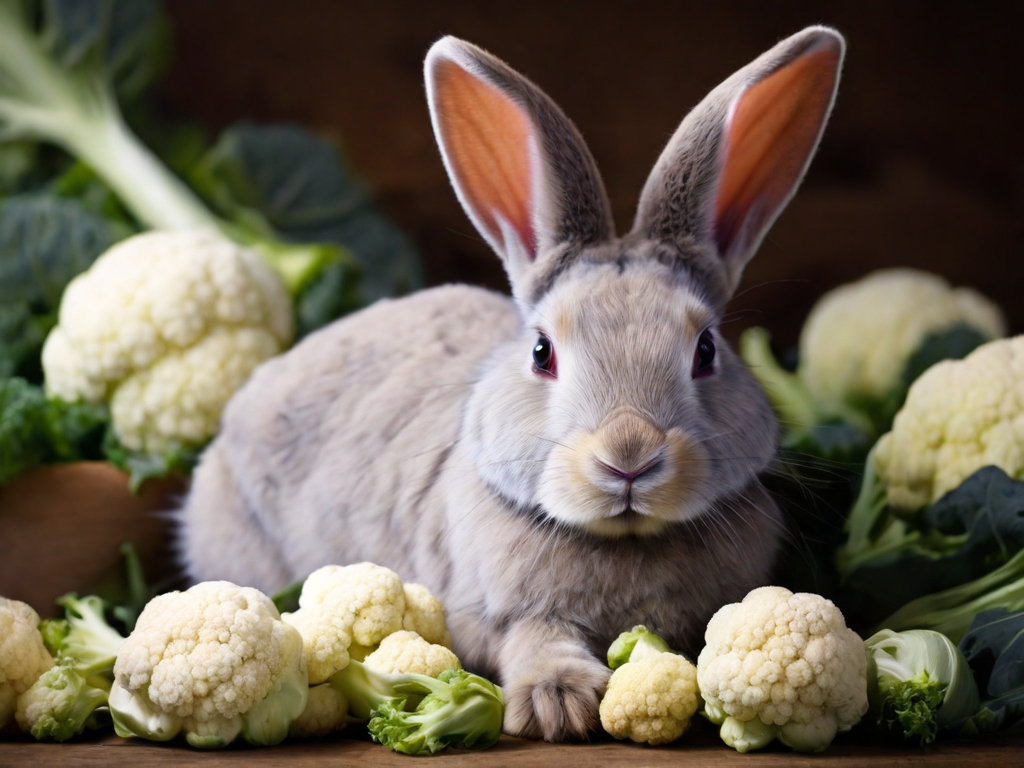 Rabbits Eat Cauliflower